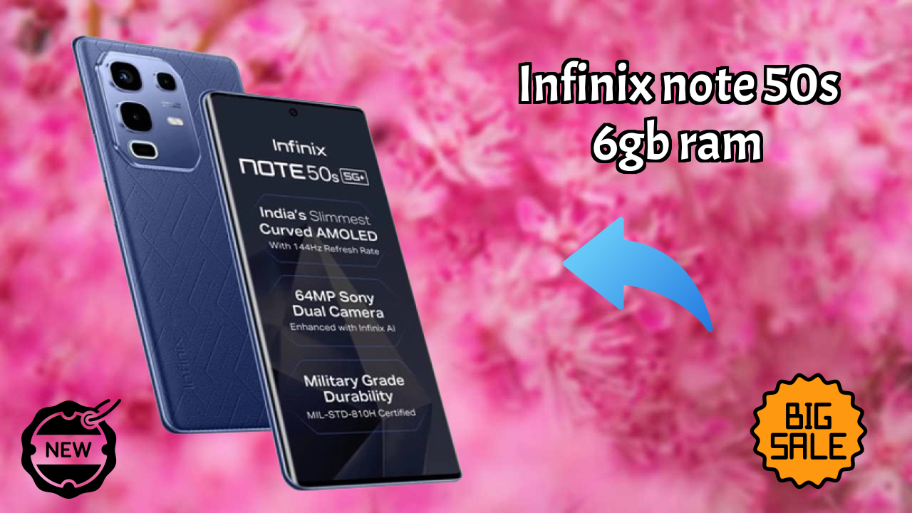Infinix Note 50s 6GB RAM Performance: 6 GB RAM Multitasking